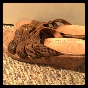 Crocs sandals with slight heal